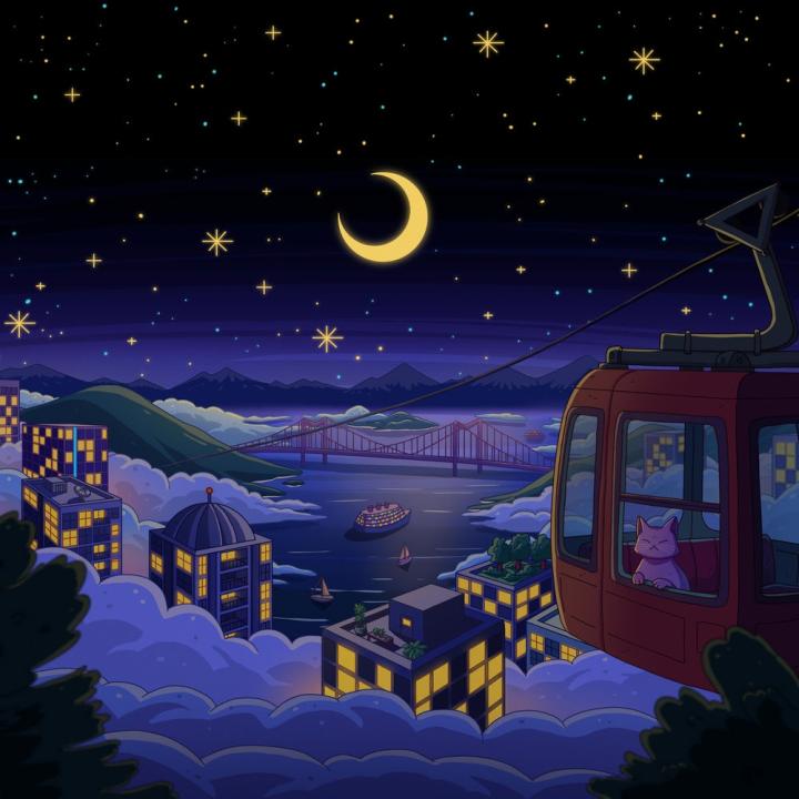 Purrple Cat - City Nights 3