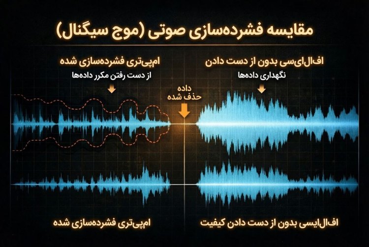 تفاوت فرمت MP3 با FLAC در نرخ فشرده سازی